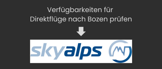 Direktflüge nach Bozen mit Skyalps